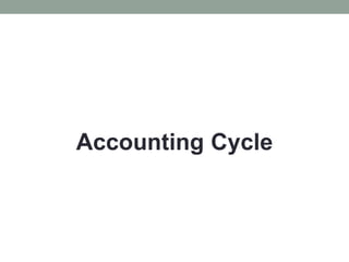 Accounting Cycle
 