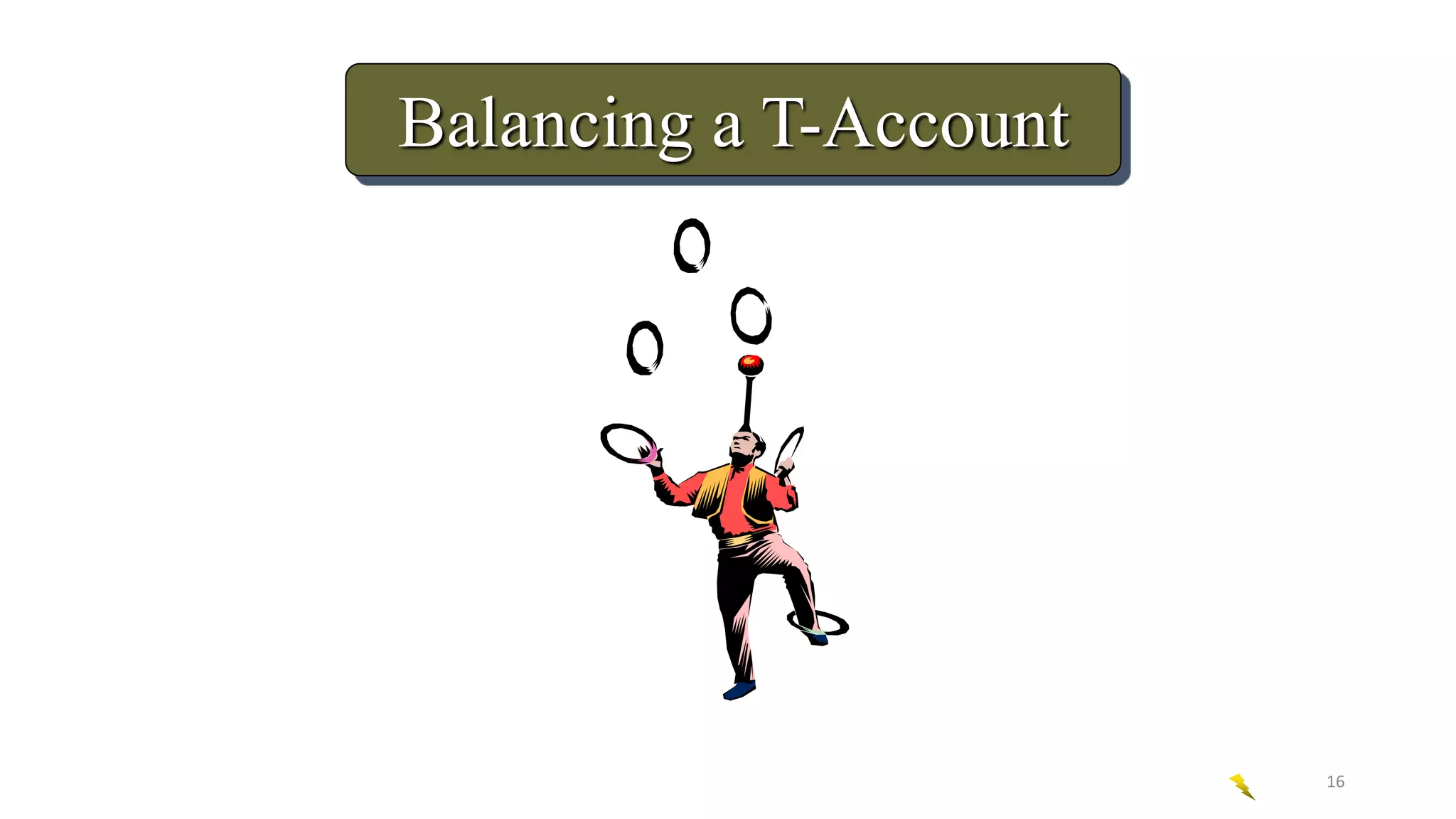 Balancing a T-Account
16
 