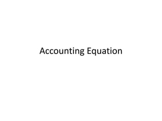 Accounting Equation
 