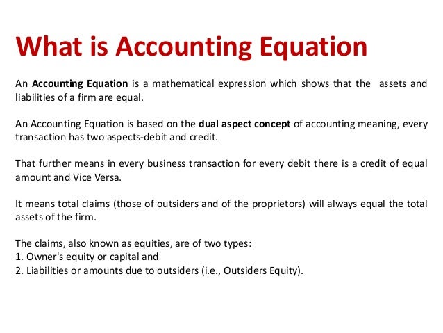 accounting equation