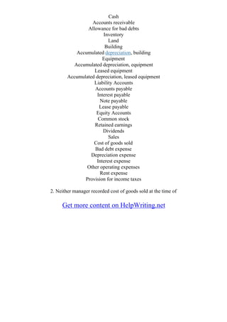 Accounting Essay Topics | PDF
