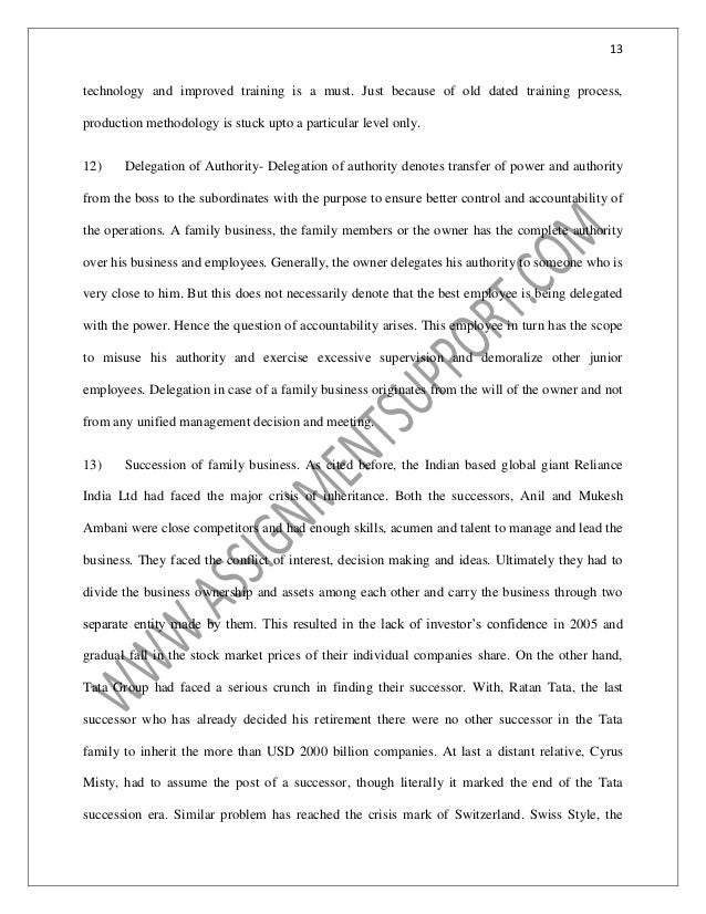 Family business essay