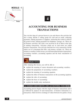Accounting for business transactions | PDF