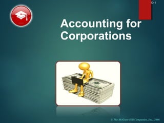 13-1
© The McGraw-Hill Companies, Inc., 2006
Accounting for
Corporations
 