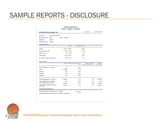 SAMPLE REPORTS - DISCLOSURE 
