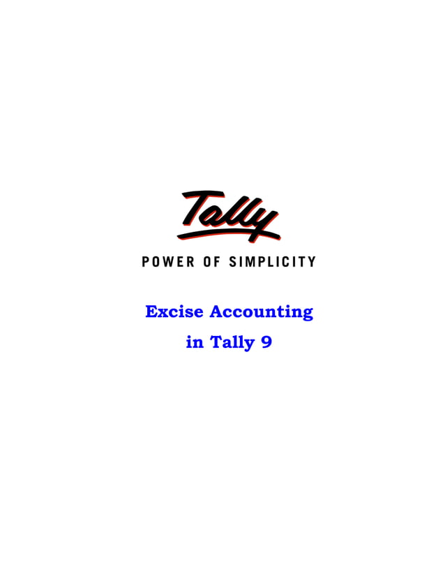 Accounting for excise in tally 9 | PDF | Personal Taxes | Personal Finance