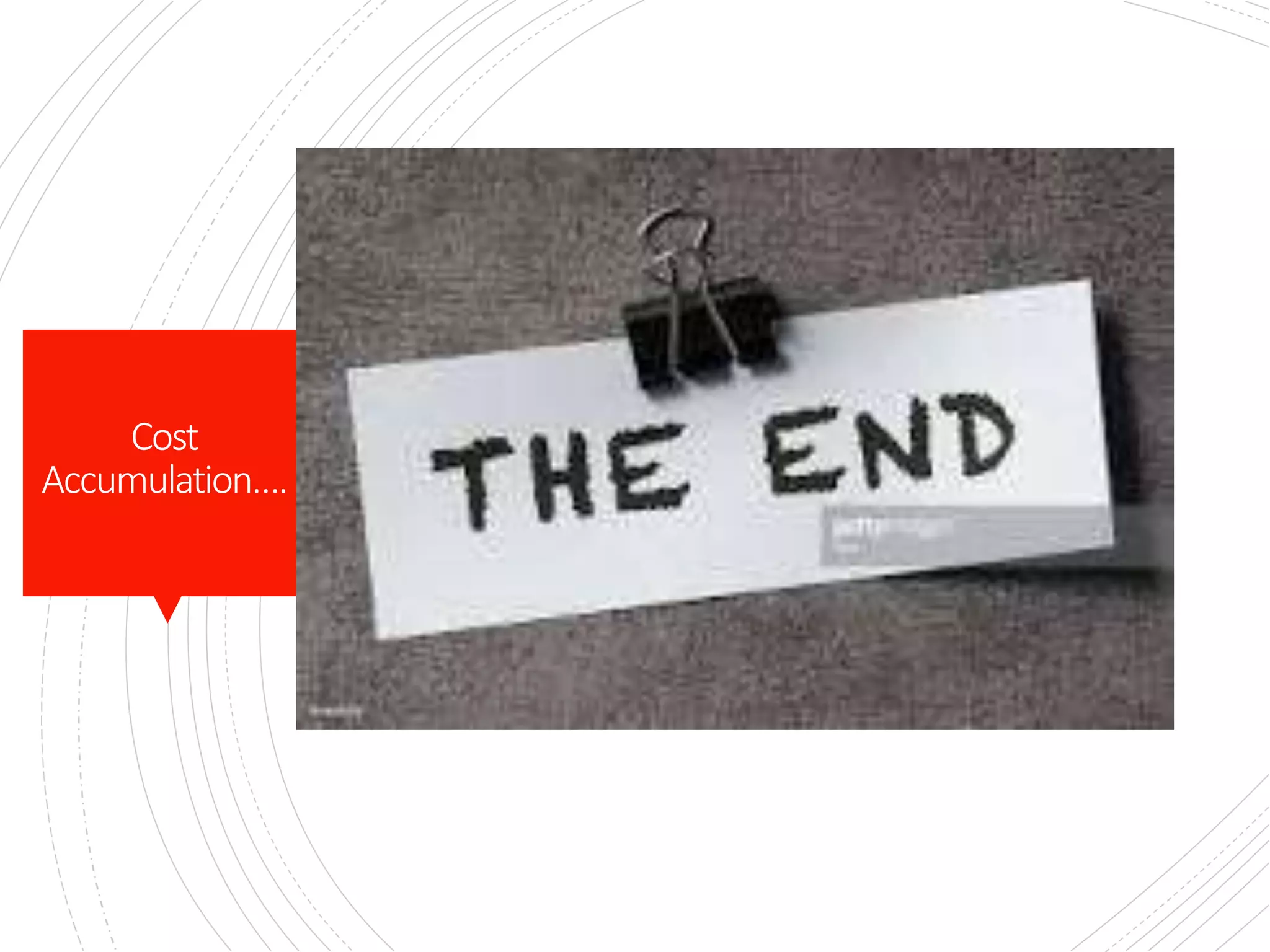 Cost
Accumulation….
 