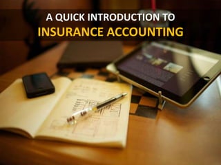 A QUICK INTRODUCTION TO
INSURANCE ACCOUNTING
 