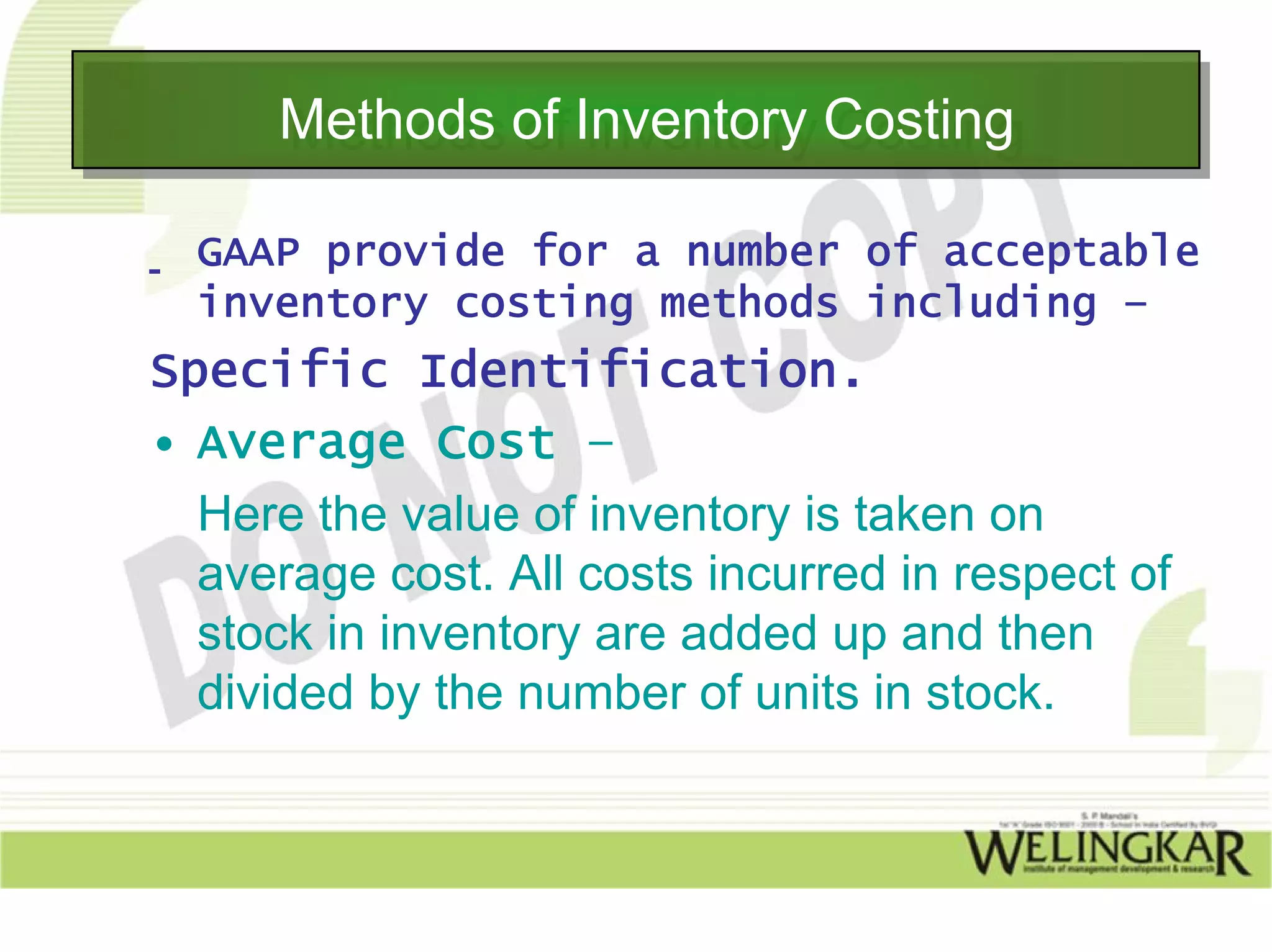 Accounting for Inventory | PDF