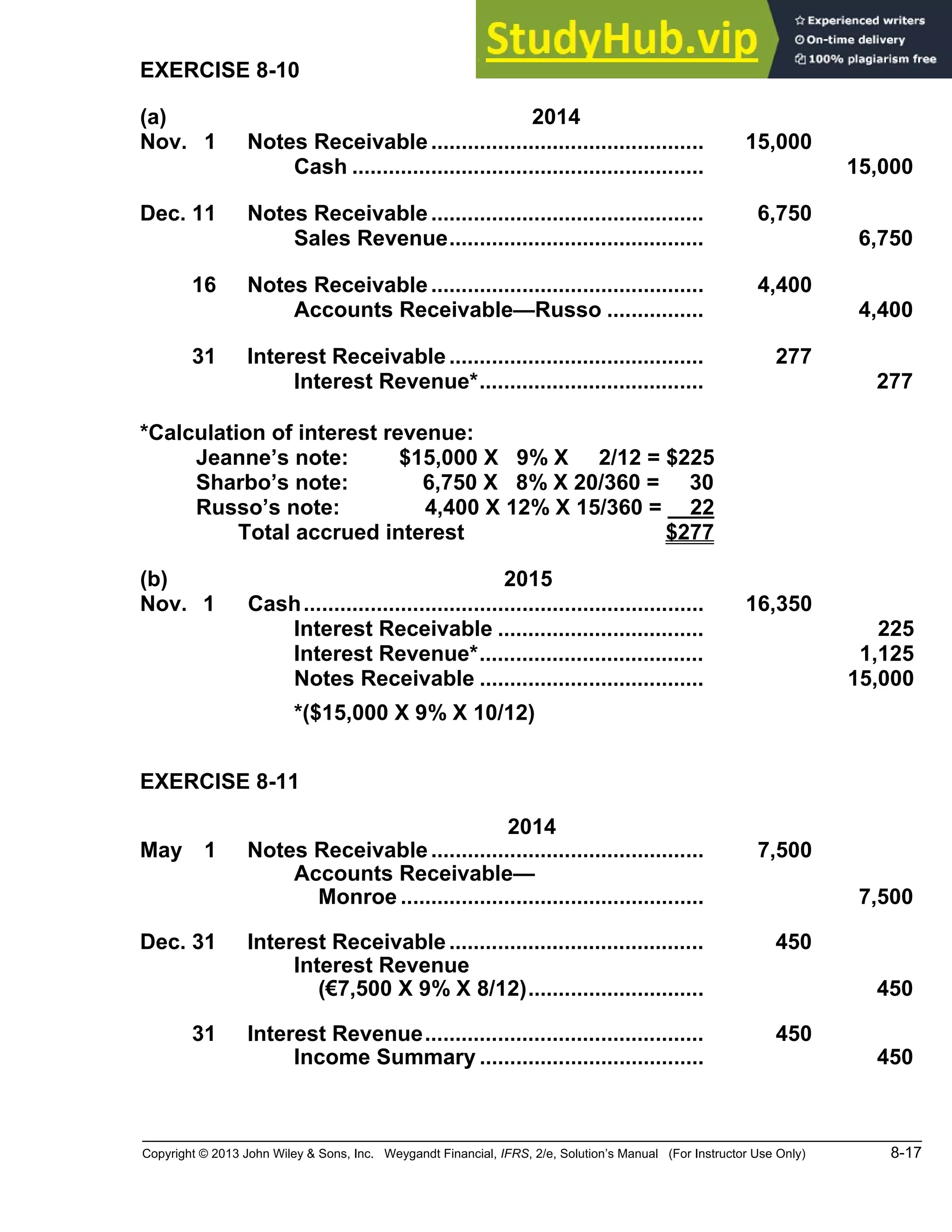 Accounting For Receivables Assignment Classification Table Learning