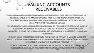 RECORDING ESTIMATED UNCOLLECTIBLE:-
ESTIMATED UNCOLLECTIBLE ARE DEBITED TO BAD DEBTS EXPENSE AND CREDITED TO
ALLOWANCE FOR...