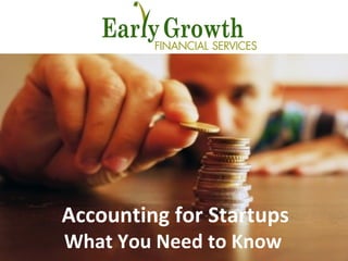 1
Accounting for Startups
What You Need to Know
 