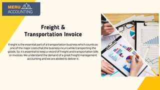 Transportation In Accounting ACCOUNTING FOR LOGISTICS INDUSTRY | MERU ACCOUNTINGS | PPTX