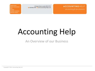 Accounting Help An Overview of our Business 