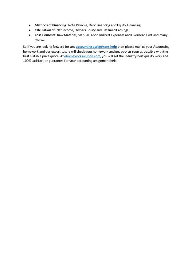 Accounting 2 homework help