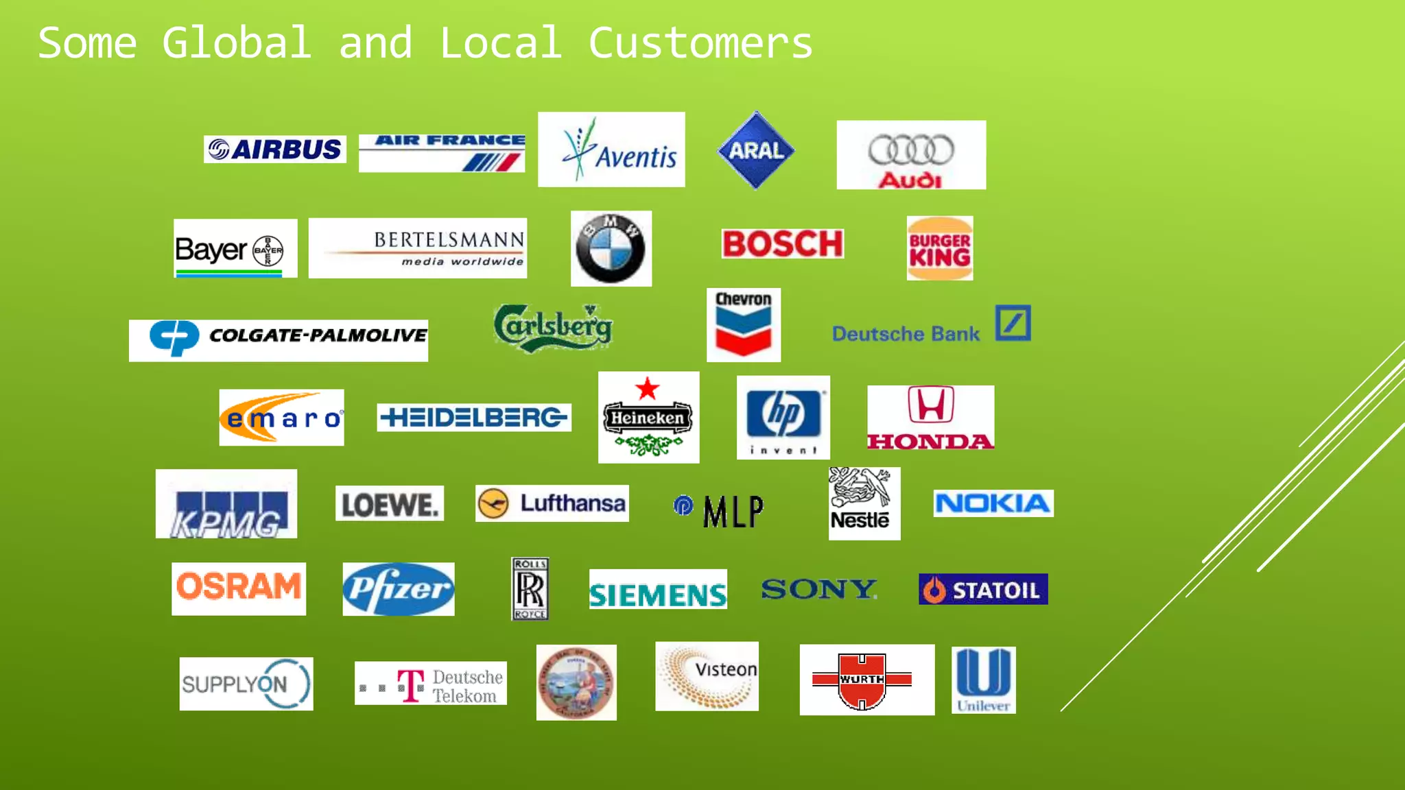 Some Global and Local Customers
 