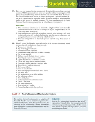 Accounting Information Systems 13Th Chapter 1 | PDF