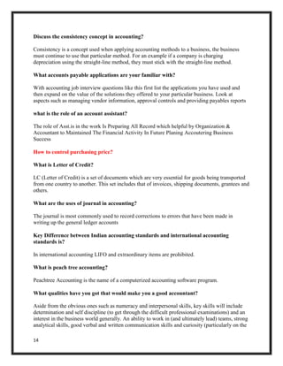 Accoutering Accounting interview questions | DOCX
