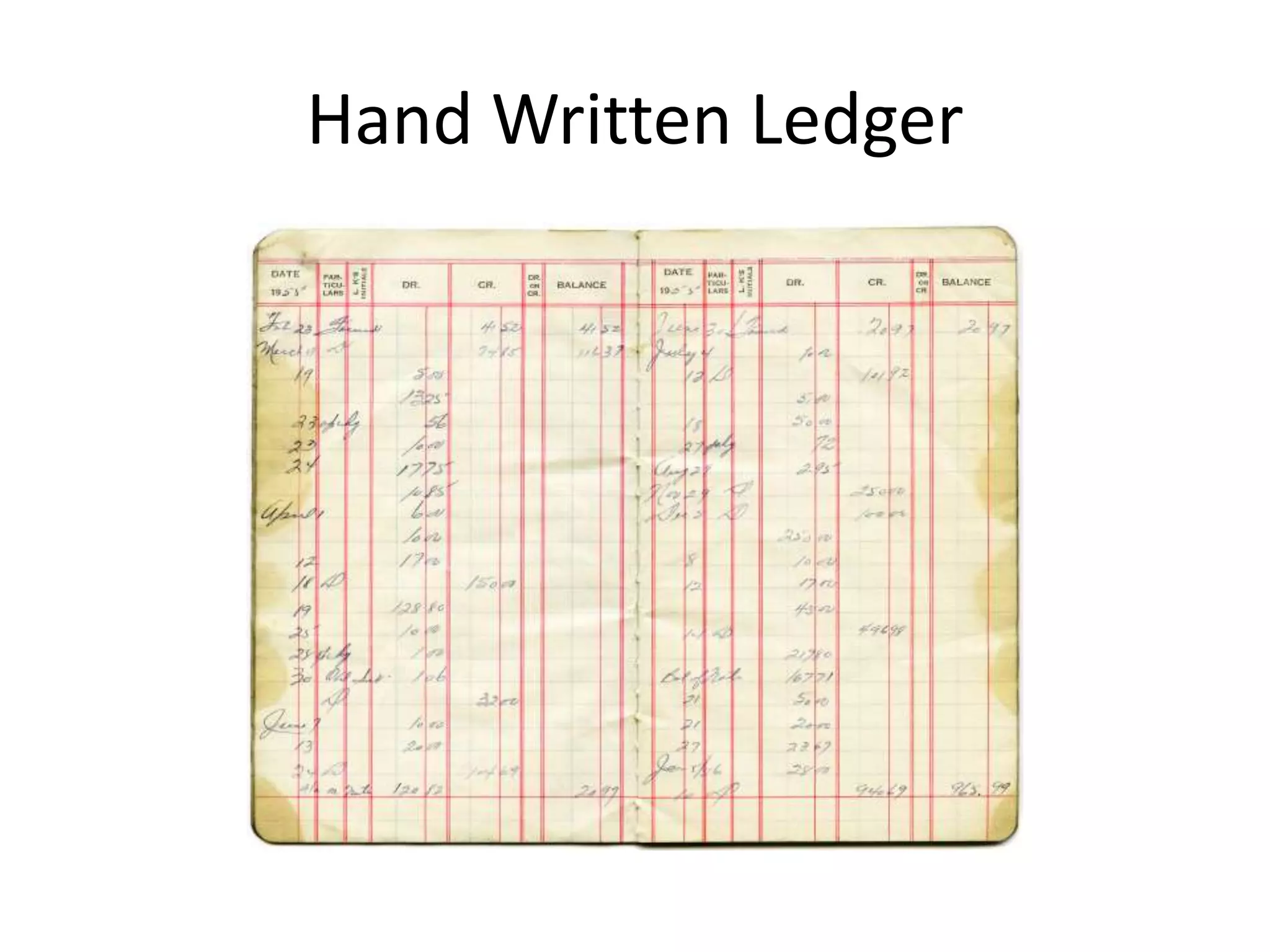 Hand Written Ledger
 