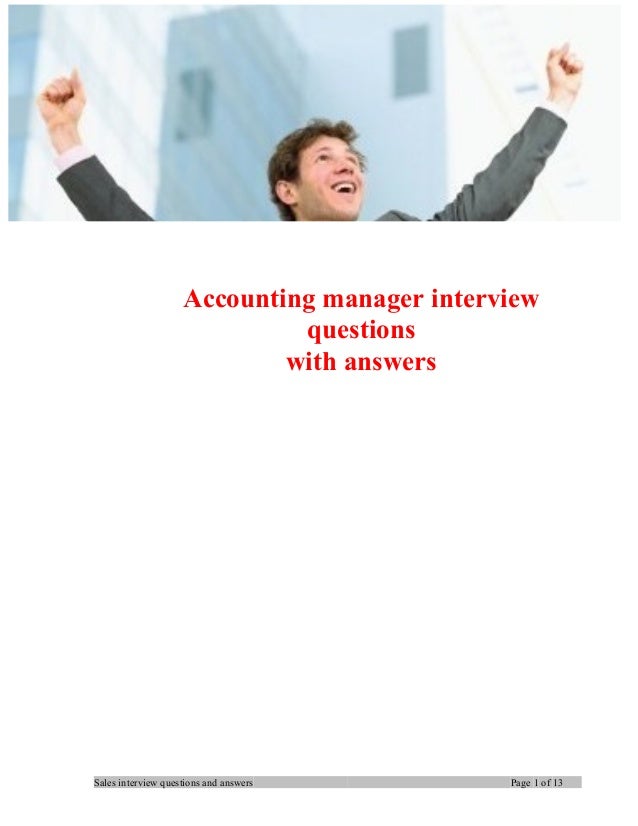 accounting manager interview questions interview questions for account managers