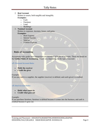 Tally Notes Examples TALLY NOTES for students and get knowlege of Accountibg .pdf