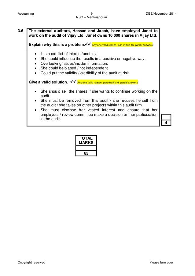 Accounting Grade 12 Past Paper 2014 Memorandum Accounting Grade 12 Past Paper 2014 Memorandum
