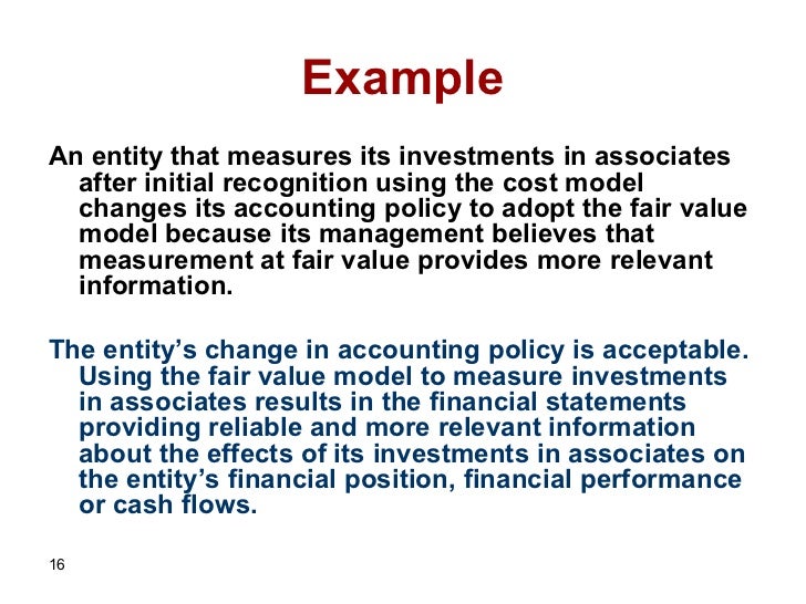 Accounting policies, estimates and errors