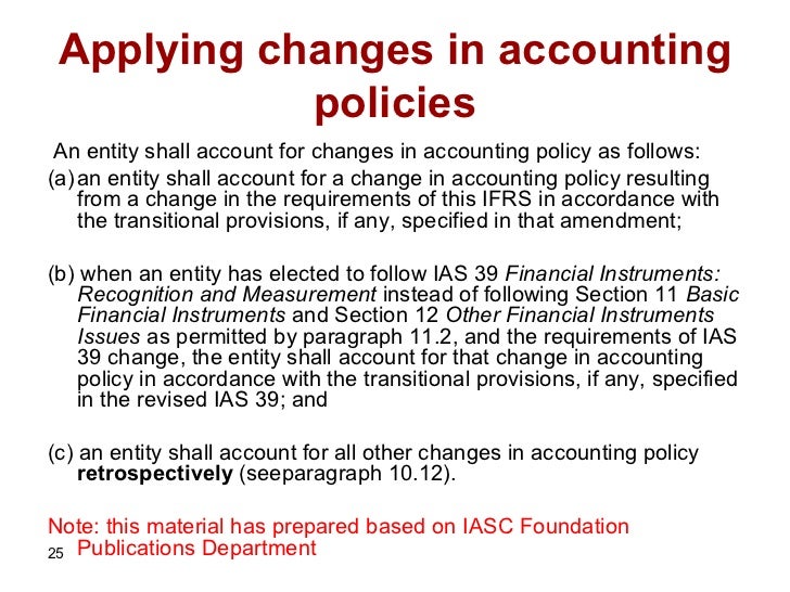 Accounting policies, estimates and errors