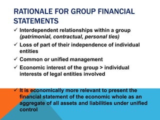 Financial Statement Rationale IAS 27 Consolidated Financial Statements | PPTX