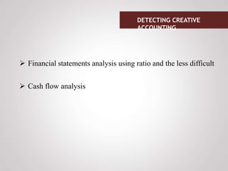 CREATIVE ACCOUNTING | PPTX