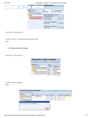 Accounting principle  configuration