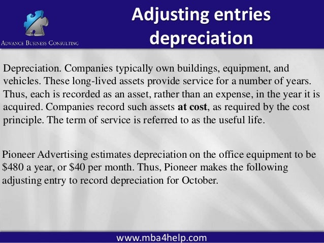equipment office adjusting of entry depreciation Accounting 1B principles