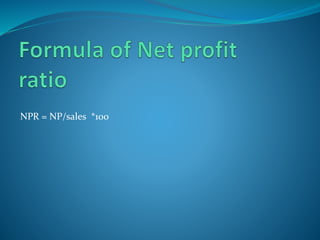 NPR = NP/sales *100