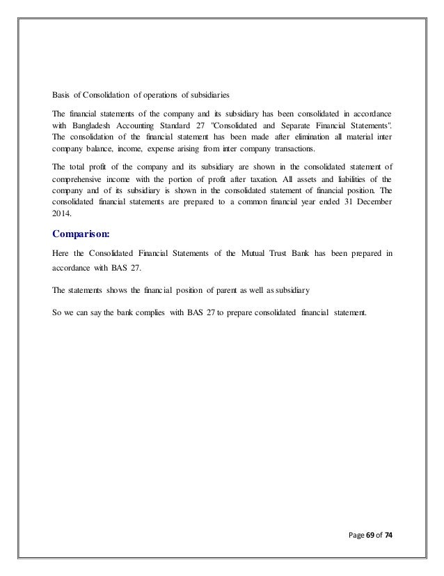 accounting report on mutual trust bank
