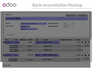 Bank reconciliation Mockup