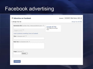 Facebook advertising
 