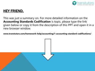 Accounting Standards Codification | Accounting | PPTX