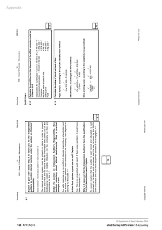 © Department of Basic Education 2014
166 appendix Mind the Gap CAPS Grade 12 Accounting
Appendix
 