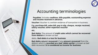 Accounting terminologies and its concept | PPTX
