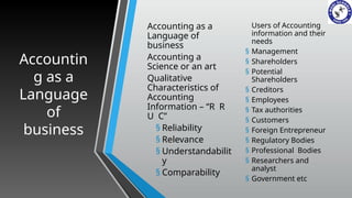 Accounting terminologies and its concept | PPTX