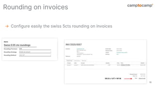 Swiss Rounding System Accounting using the Odoo Enterprise Swsiss Localization | PPTX