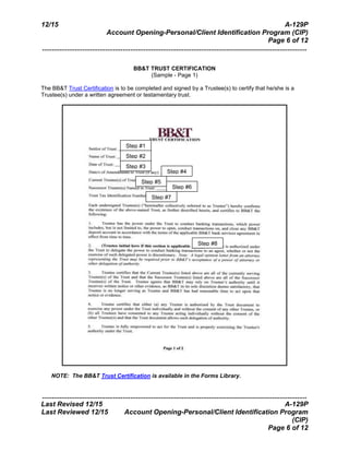 Account Opening-Personal or Client Identification Program BOM ...