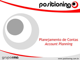 Planejamento de Contas  Account Planning 