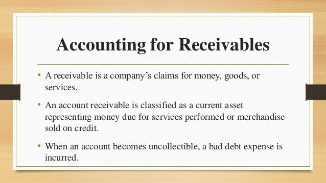 account receivable presentation