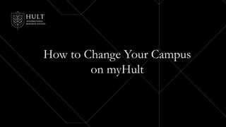 How to Change Your Campus
on myHult
 