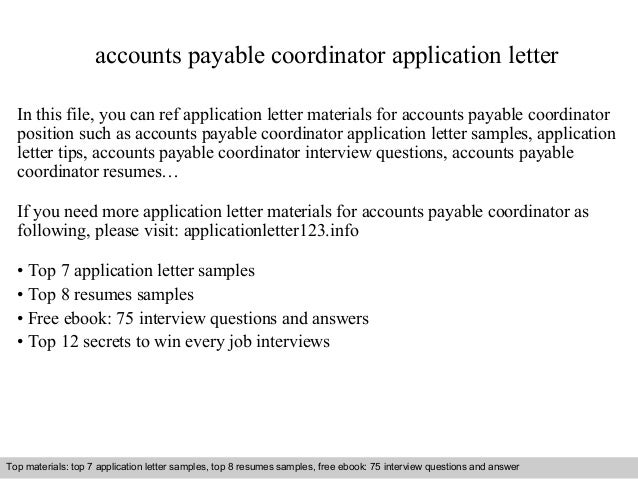 accounts payable coordinator resumes