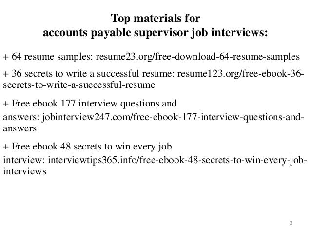 accounts payable supervisor resume sample pdf ebook free download