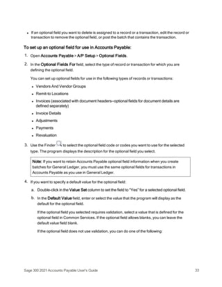 Accounts Payable a guide for ACCPAC Sage | PDF