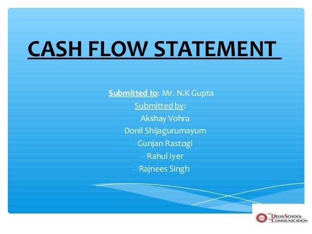 cash flow statement with examples statement of cash flows
