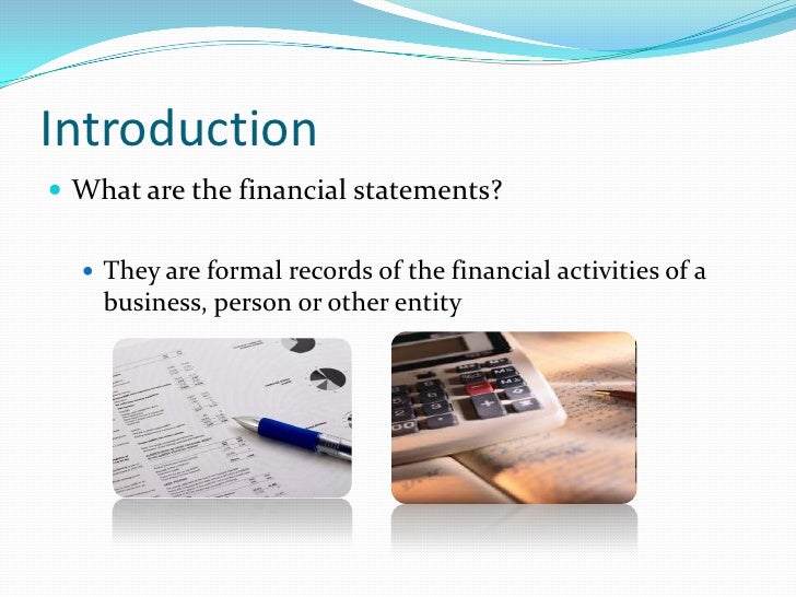Accounts Presentation